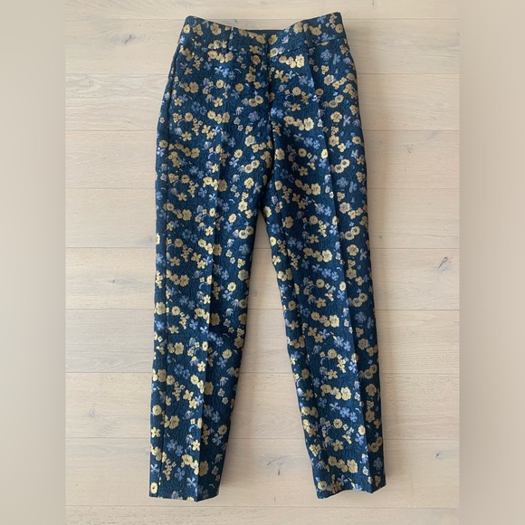 NEW Sézane Gustavo jacquard fleurs pants